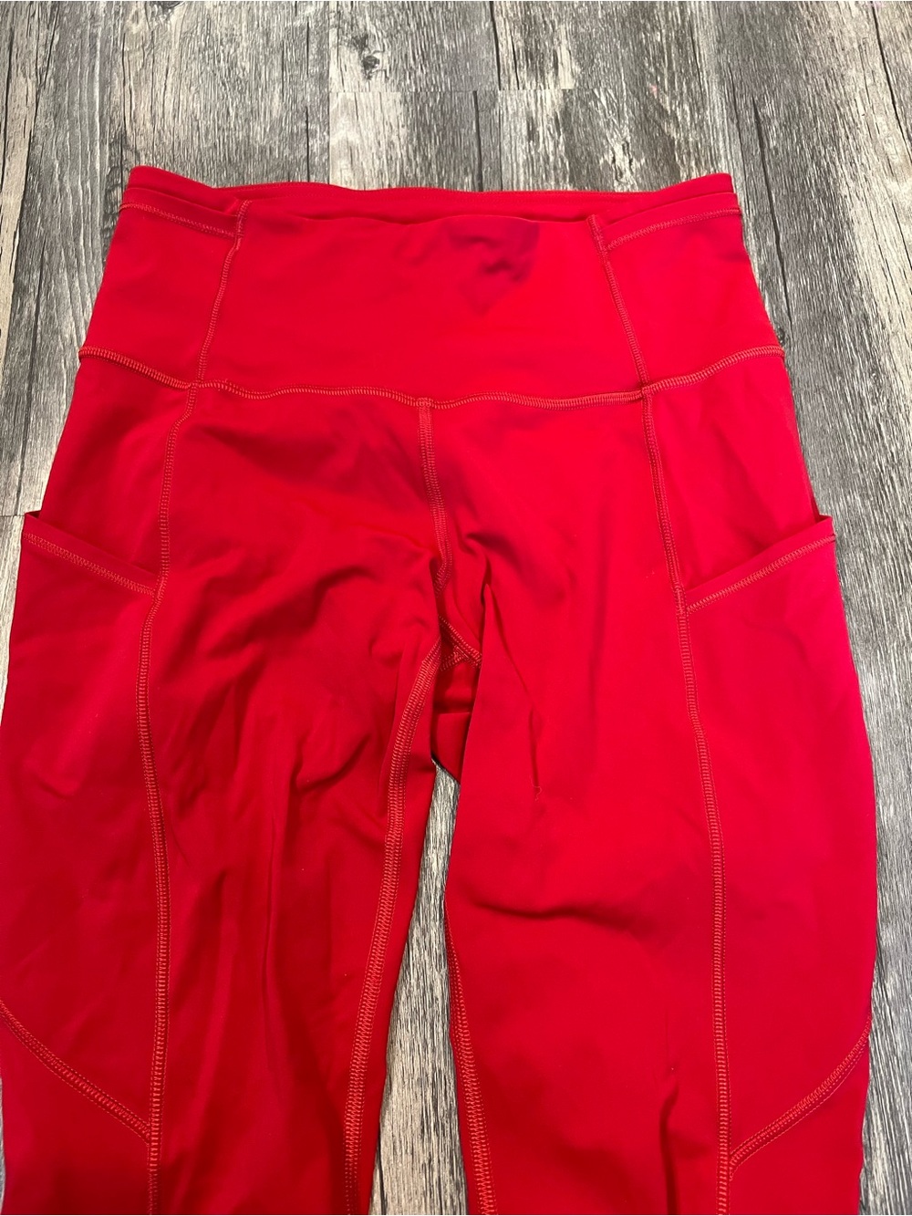 Lululemon Fast & Free 7/8 Tight II Dark Red Non-reflective Nulux Fabric 25” - Picture 5 of 9